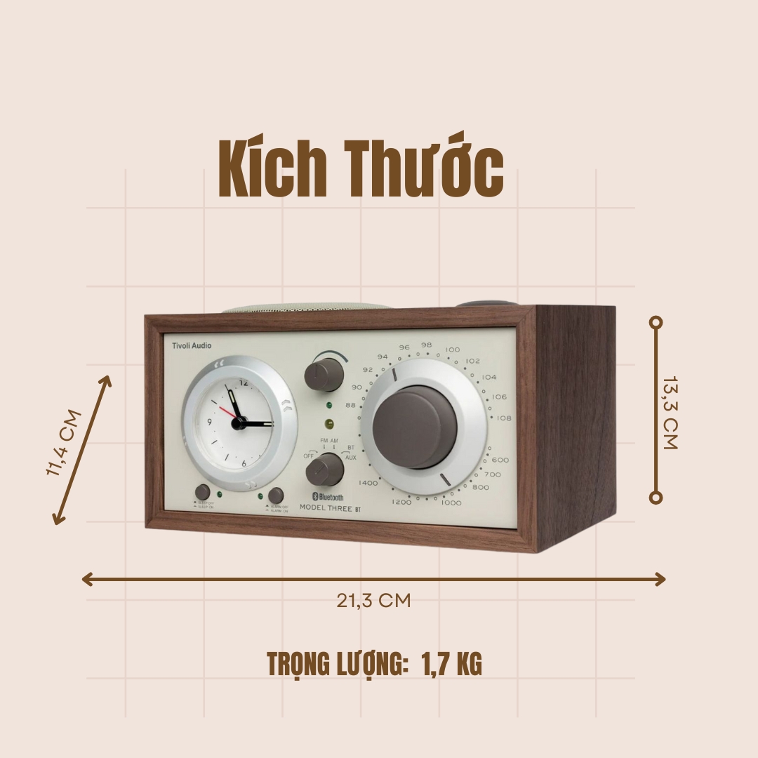 Kích thước Tivoli Three BT 