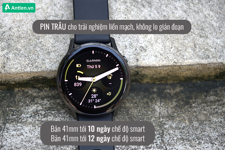 Luôn bên bạn suốt hành trình nhờ viên pin “dai sức” của Venu 4