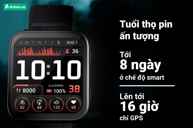 Pin 8 ngày ở chế độ thông minh giúp bạn di chuyển không gián đoạn