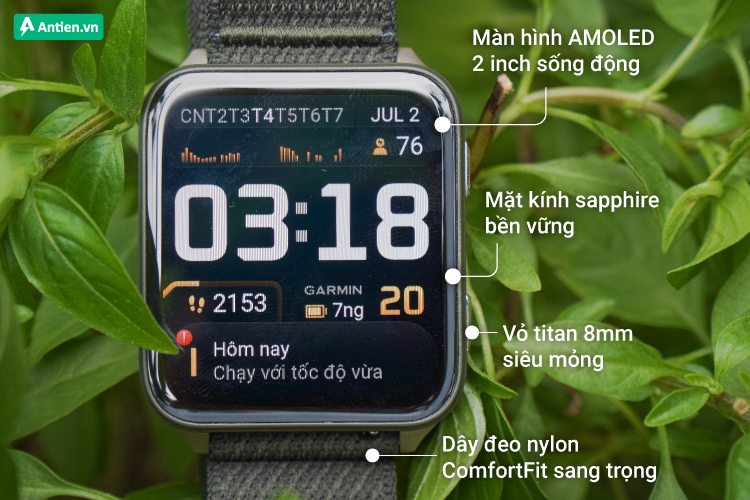 Venu X1 sở hữu kiểu dáng đẹp tạo nên xu hướng với vật liệu nhẹ cùng màn hình lớn nhất từ trước đến nay của Garmin