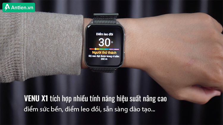 Venu X1 trang bị loạt tính năng hiệu suất nâng cao, hỗ trợ người dùng cải thiện thành tích