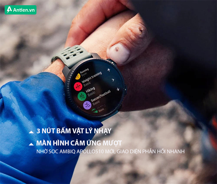 Nút bấm vật lý cùng hệ thống cảm ứng siêu nhạy, mượt mà điều hướng menu nhanh chóng