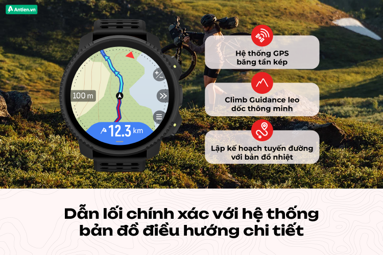Không lo lạc lối với bản đồ dẫn đường chi tiết và hệ thống GPS hai băng tần