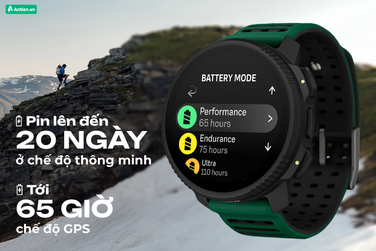 Đủ pin cho những chuyến đi dài nhất của bạn với 65h ở chế độ GPS