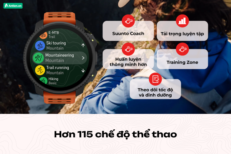 Thoả sức phiêu lưu với một kho thể thao đa dạng cùng tính năng tập luyện thông minh