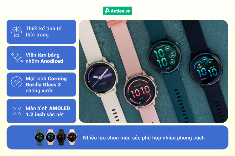 Thiết kế thời thượng, năng động với 4 gam màu sắc nổi bật, phù hợp mọi outfit