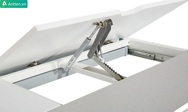 Bàn học LX105Y sử dụng van điều tiết đệm SUSPA của Đức để nâng hạ mặt bàn nhịp nhàng