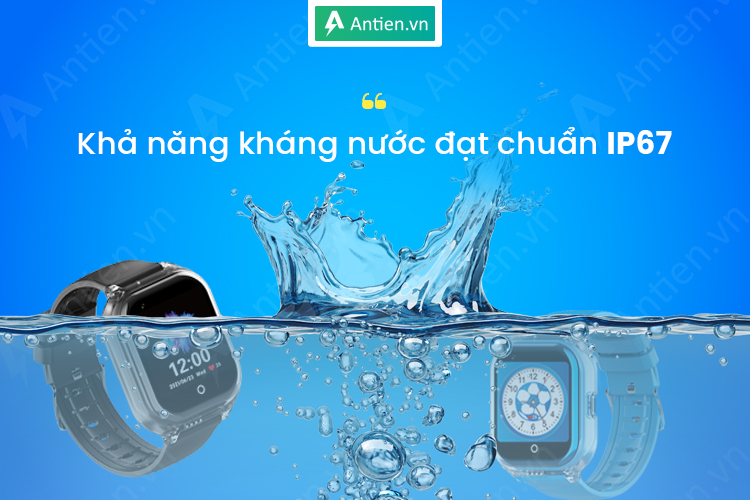 Trẻ thoải mái đi rứa tay, đi dưới trời mưa nhỏ nhờ khả năng kháng nước chuẩn IP67