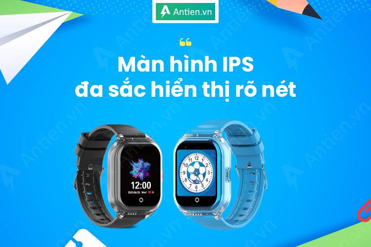 Wonlex CT01 hiển thị rõ nét với màn hình IPS đa sắc, độ phân giải cao