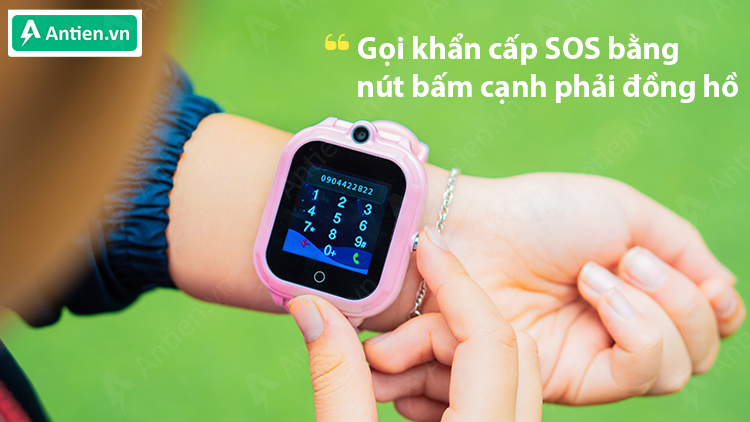Khi cần hỗ trợ cấp thiết, trẻ có thể thực hiện cuộc gọi khẩn SOS nhanh chóng