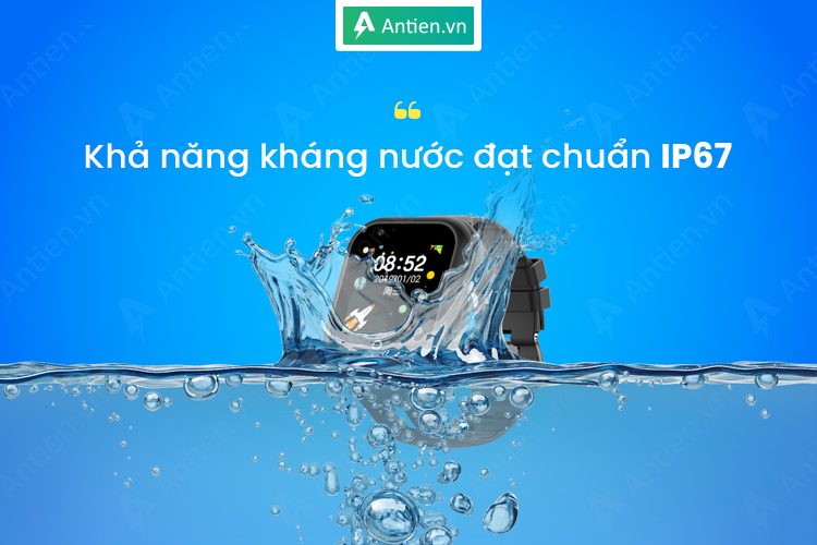 Với chuẩn IP67, Ct07s giúp trẻ thoải mái rửa tay, đi dưới trời mưa nhỏ mà không hỏng thiết bị