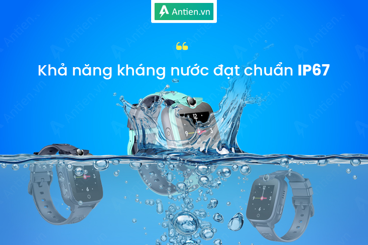 CT09 giúp trẻ yên tâm khi rửa tay, đi dưới trời mưa nhỏ nhờ khả năng kháng nước chuẩn IP67