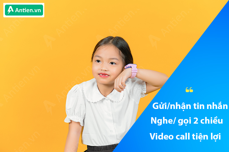 Trẻ có thể nhắn tin, nghe gọi 2 chiều, gọi video call với người thân ngay trên cổ tay