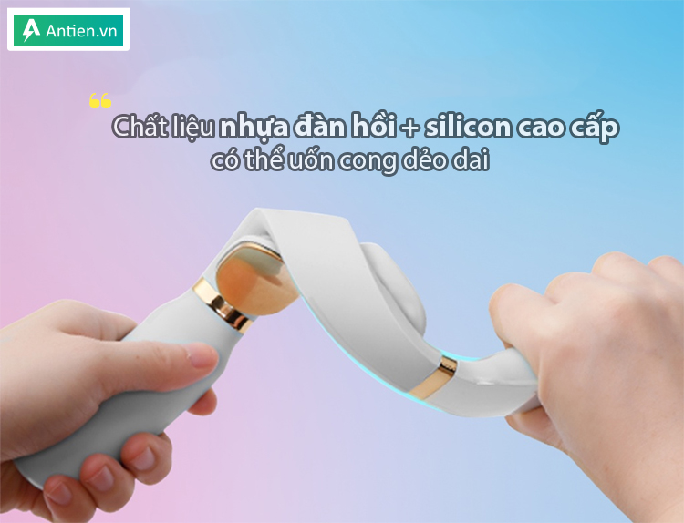 K6E sử dụng chất liệu nhựa dẻo cao cấp, thân thiện với da và có thể gập bẻ uốn cong 