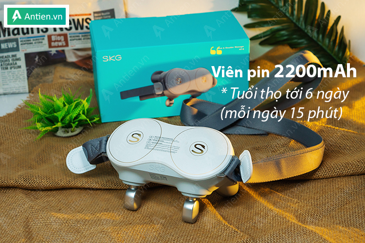 Kéo dài thời gian sử dụng tới 6 ngày nhờ dung lượng pin 2200mAh