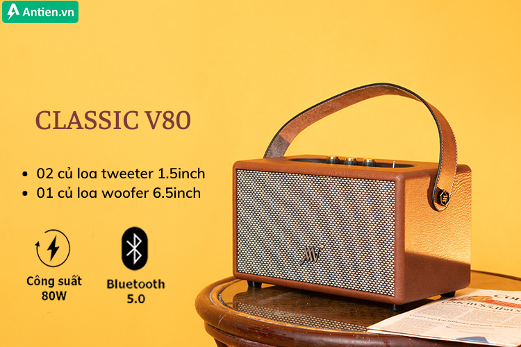 V80 đem tới chất âm chuẩn mực với cấu trúc 3 củ loa cao cấp