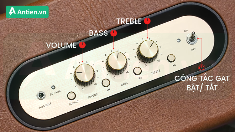 V80 trang bị núm xoay điều chỉnh âm lượng dễ dàng