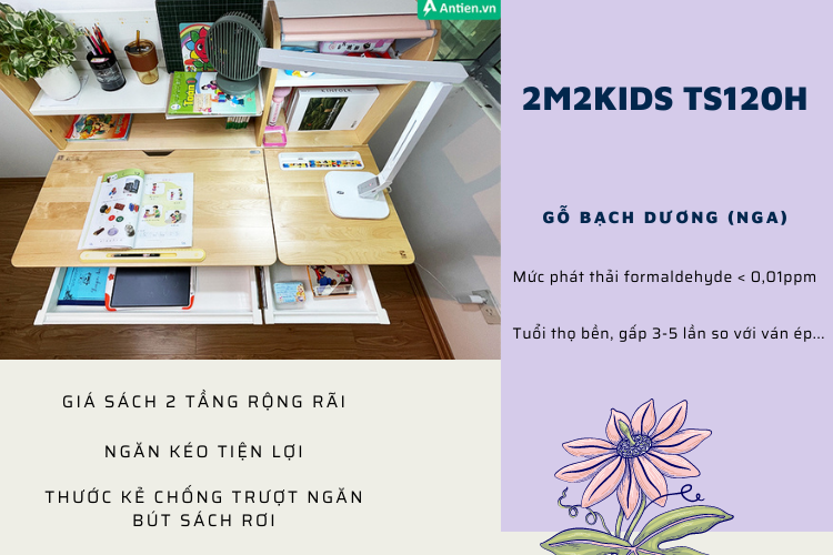 2M2KIDS TS120H sở hữu diện mạo mới mẻ, thiết kế khoa học