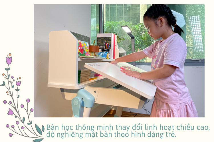 Bàn học thông minh giúp trẻ có được góc đọc, học, vẽ, chế tạo... hoàn hảo nhất