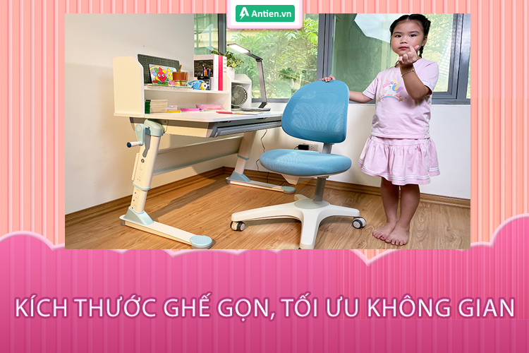 Kích thước ghế gọn gàng, cân đối để phù hợp với diện tích phòng 