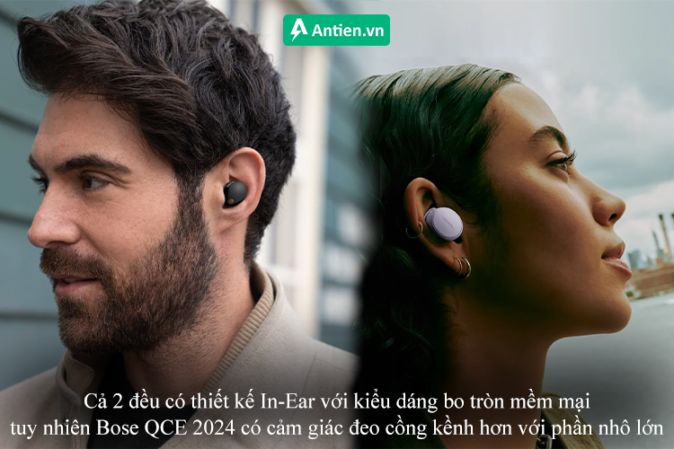 Thiết kế In-Ear bo tròn mềm mại