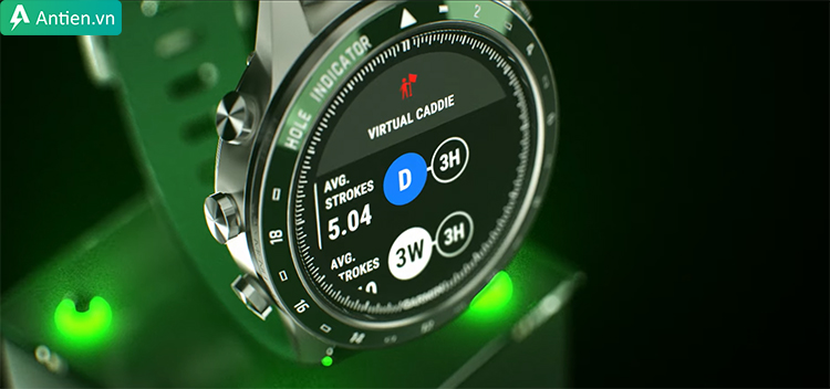 Caddie ảo lấy dữ liệu tốc độ và hướng gió để đưa ra gợi ý chọn gậy phù hợp 