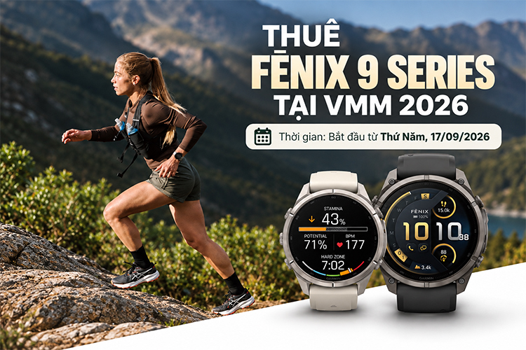 Thuê Fenix 9 Series tại gian hàng chính hãng Garmin do Antien vận hành tại VMM 2026