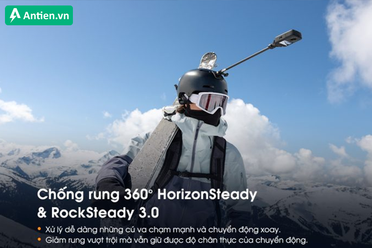Cân bằng mọi thước phim với khả năng chống rung 3 chế độ mạnh mẽ