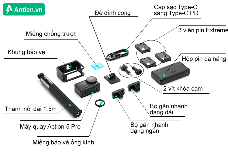 DJI Osmo Action 5 Pro Adventure Combo - Sẵn sàng cho mọi thử thách