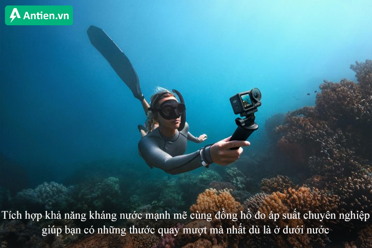 Mang đến những thước phim dưới nước sống động cùng khả năng kháng nước mạnh mẽ