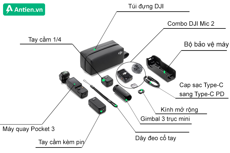 DJI Osmo Pocket 3 Creator Combo: Trọn gói phụ kiện chuyên nghiệp cho mọi nhà sáng tạo