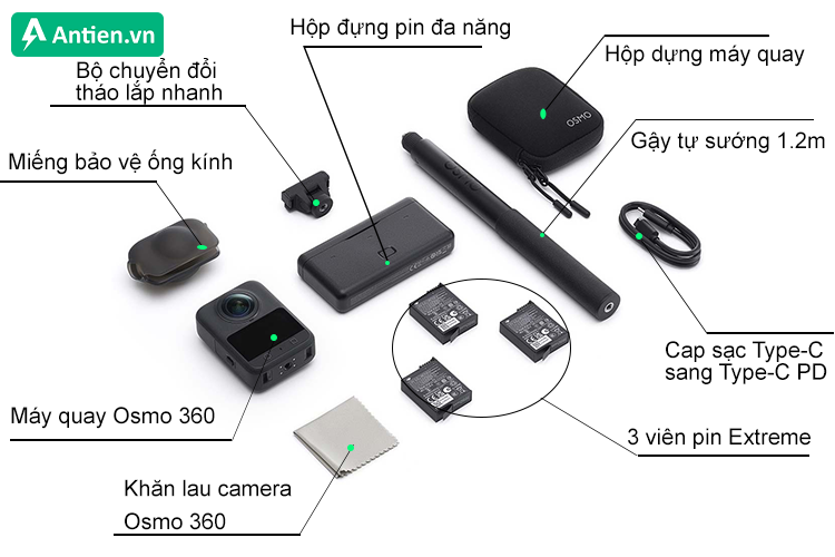 DJI Osmo 360 Adventure Combo - Năng lượng bền bỉ cho hành trình dài