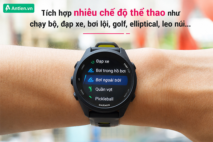 Đồng hồ Garmin tích hợp sẵn đa môn thể thao ngay trên cổ tay