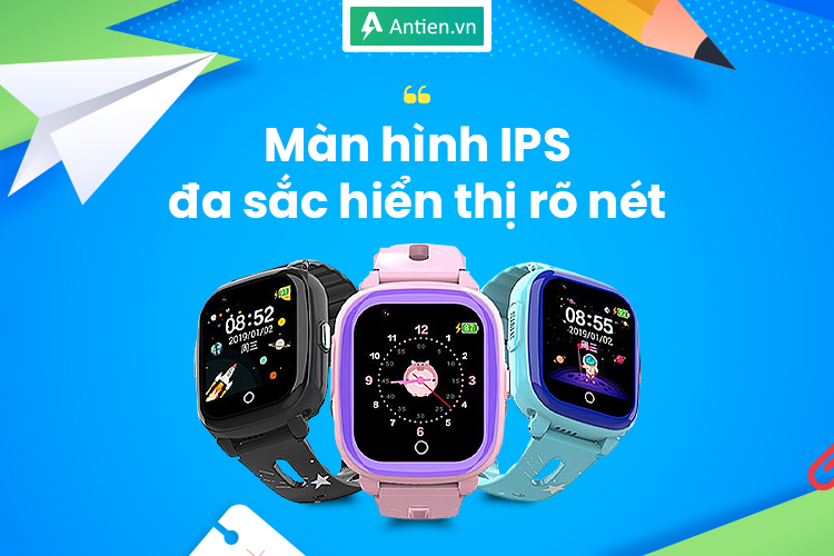 Đồng hồ CT10 trang bị màn hình cảm ứng đa sắc rõ nét