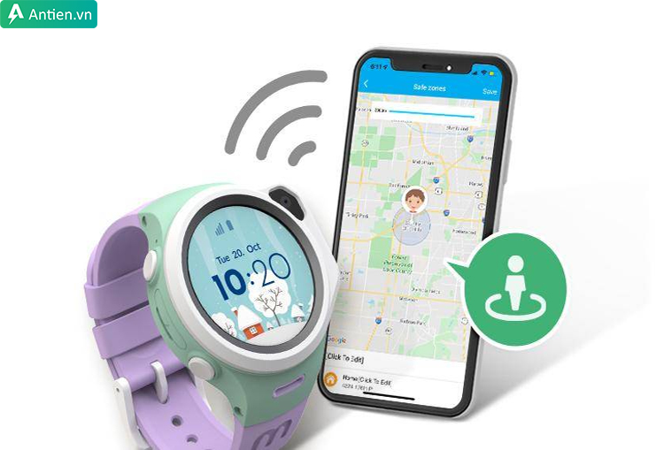 Khoanh vùng an toàn cho trẻ và có thông báo tới cha mẹ khi trẻ ra khỏi vùng đó