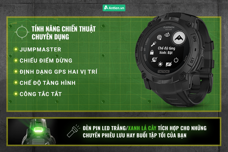 Instinct 3 Tactical tính năng chiến thuật