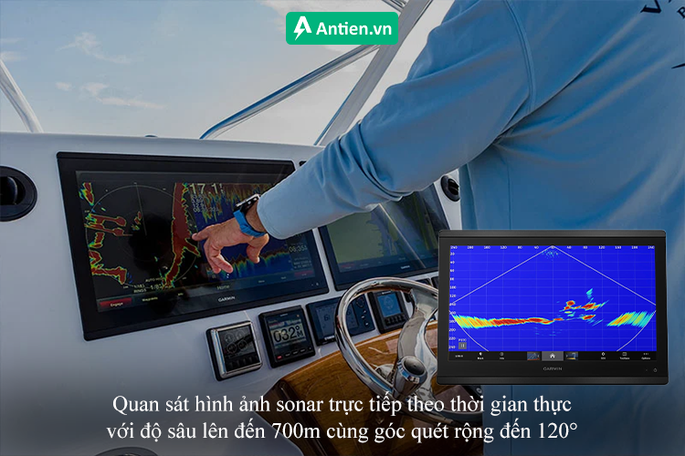 Quan sát sonar liên tục với góc quét rộng