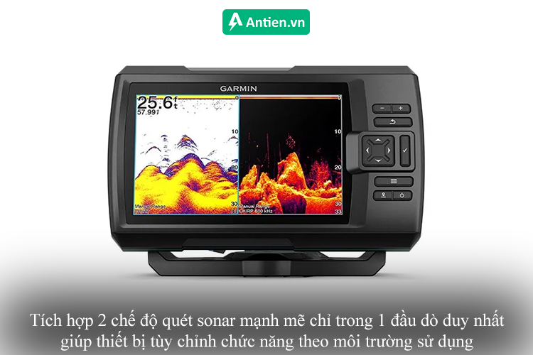 Tích hợp 2 chế độ quét Sonar tùy chỉnh thay đổi theo môi trường