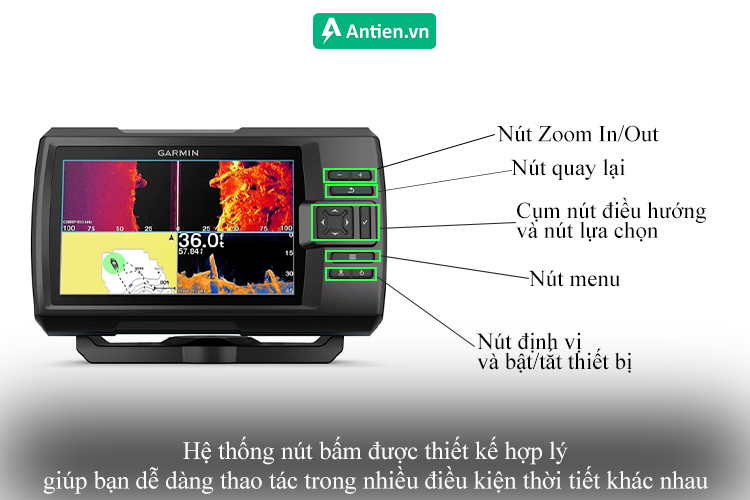 Hệ thống nút bấm được phân bố hợp lý giúp điều khiển dễ dàng