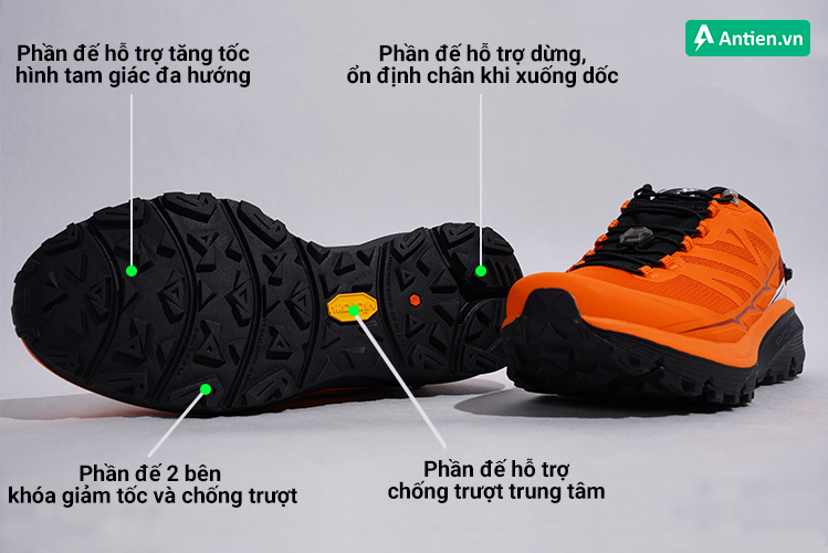 Phần đế hỗ trợ cho chạy trail tuyệt vời