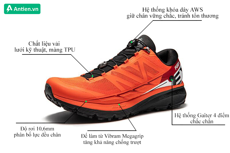 Chất liệu mang lại khả năng thoáng hơi và bảo vệ chân khỏi tác động của vật cản nhỏ tốt