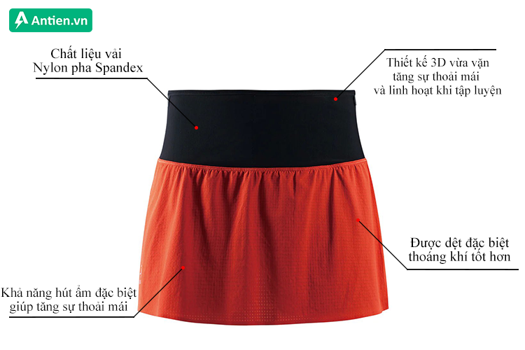 Kết hợp chất liệu vải Nylon cùng Spandex thoáng mát