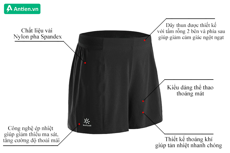Thông tin quần ngắn thể thao nam Kailas Lightweight Trail Without Lining