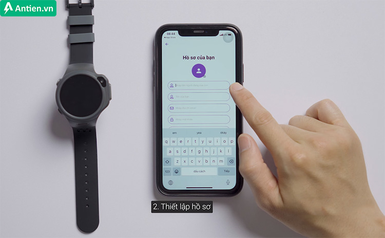 Điền đầy đủ thông tin để thiết lập hồ sơ người dùng 