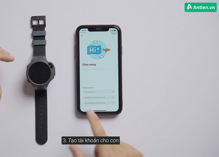 Các bước đăng ký tài khoản cho trẻ