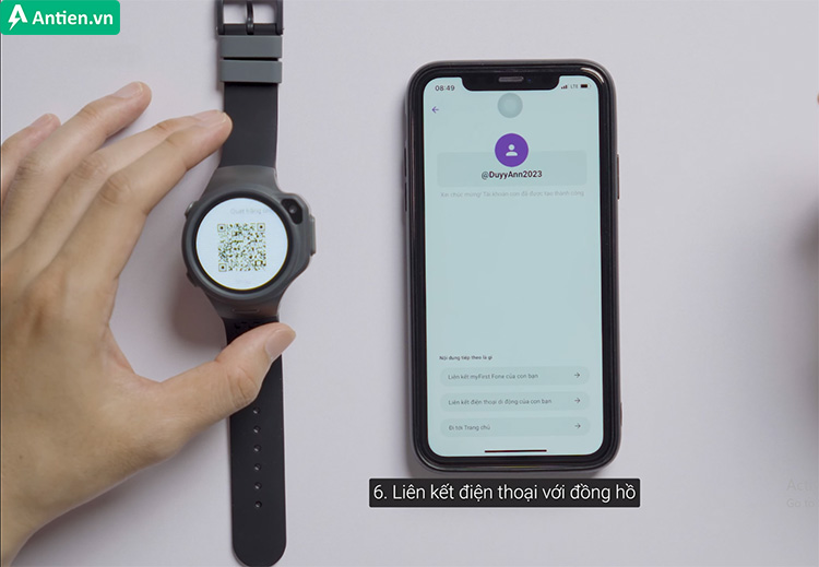 Dễ dàng liên kết điện thoại với đồng hồ R1C