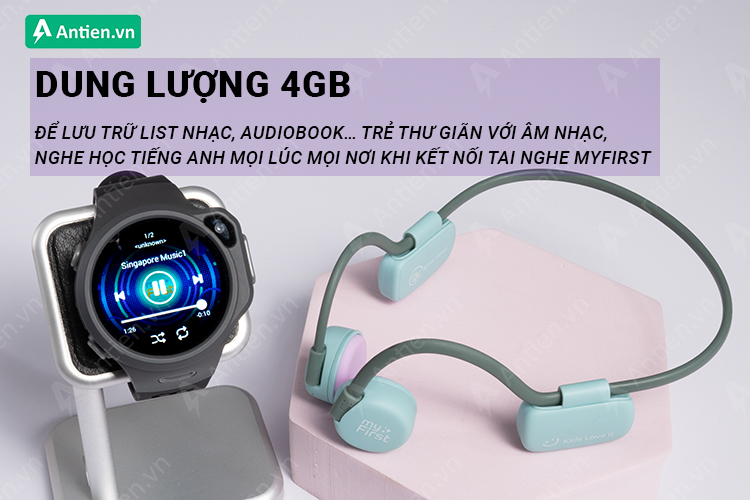 Thưởng thức âm nhạc và học tiếng Anh mọi lúc mọi nơi ngay trên cổ tay với dung lượng lớn