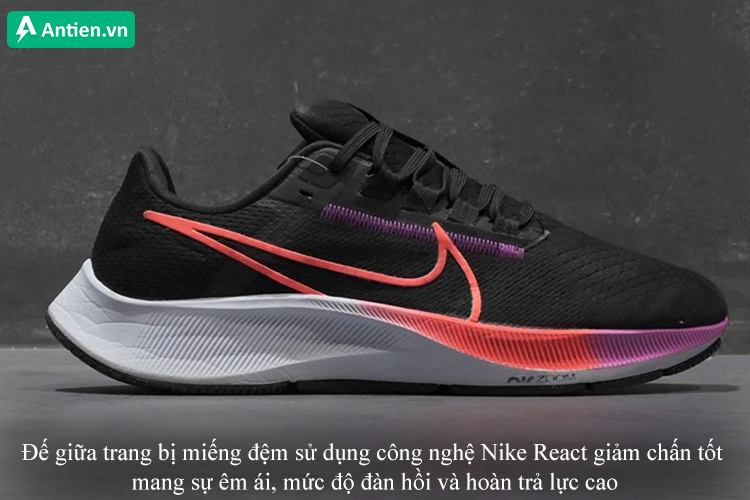 Đế giữa trang bị lớp đệm sử dụng công nghệ Nike React