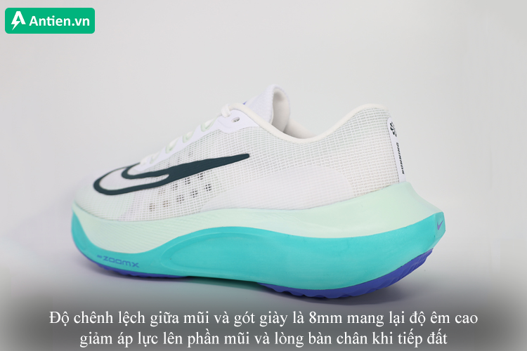 Độ chênh lệch mũi giày và gót giày 8mm