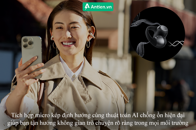 Chống ồn mạnh mẽ với công nghệ AI hiện đại